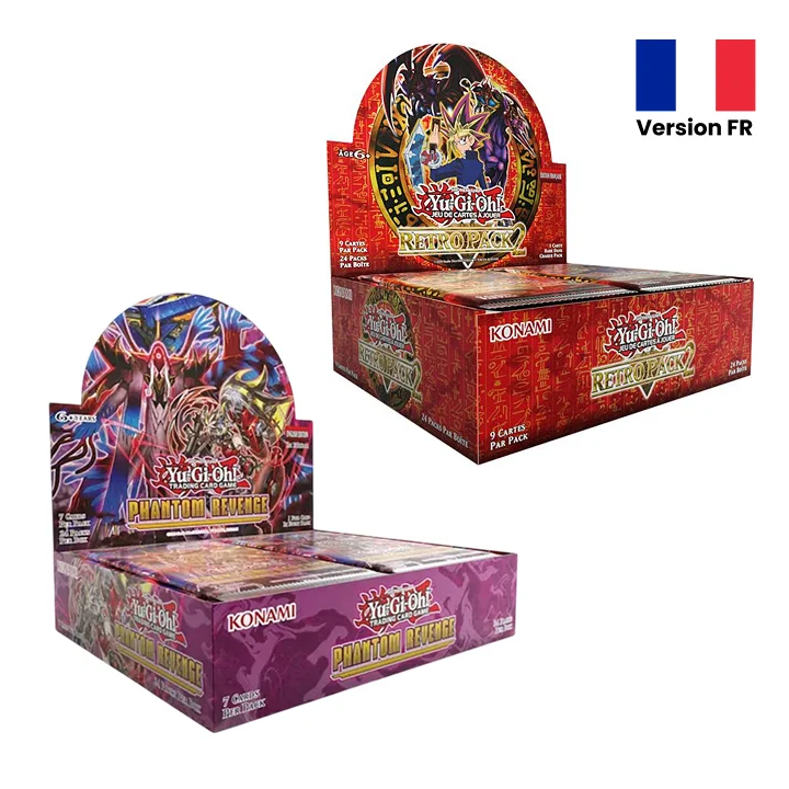 Yu-Gi-Oh – Pack – 1 Display Retro Pack 2 (RP02) + 1 Display La Vengeance Fantôme (PHRE) – en français
